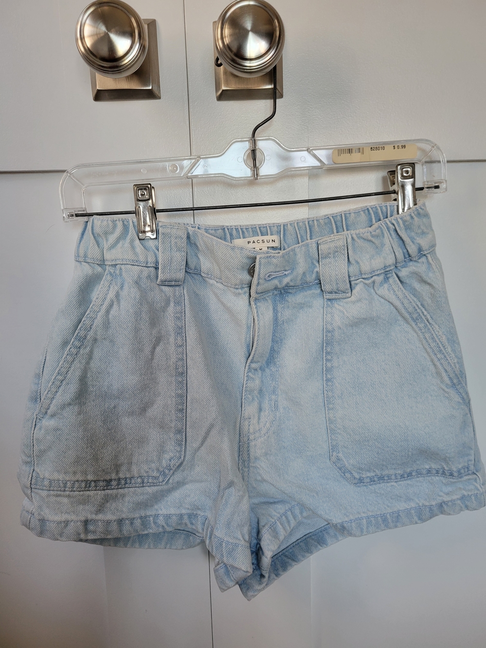 PacSun Light Blue High-Rise Denim Shorts